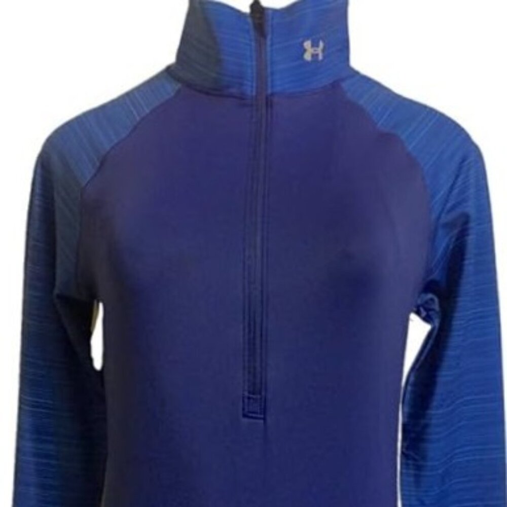 Under Armour Women UA Running Qualifier Printed 1/2 Zip Jacket Shirt (S, Caspian